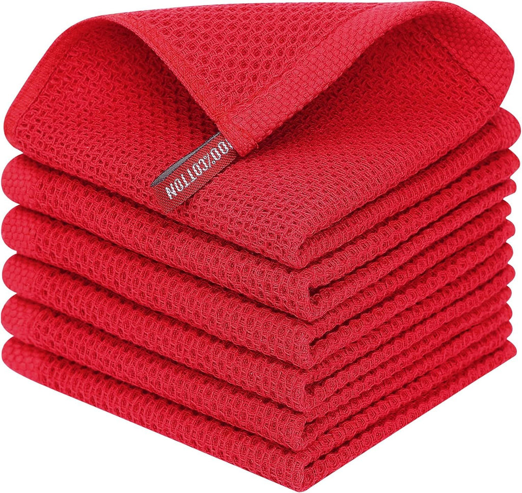 100% Cotton Waffle Weave Kitchen Dish Cloths