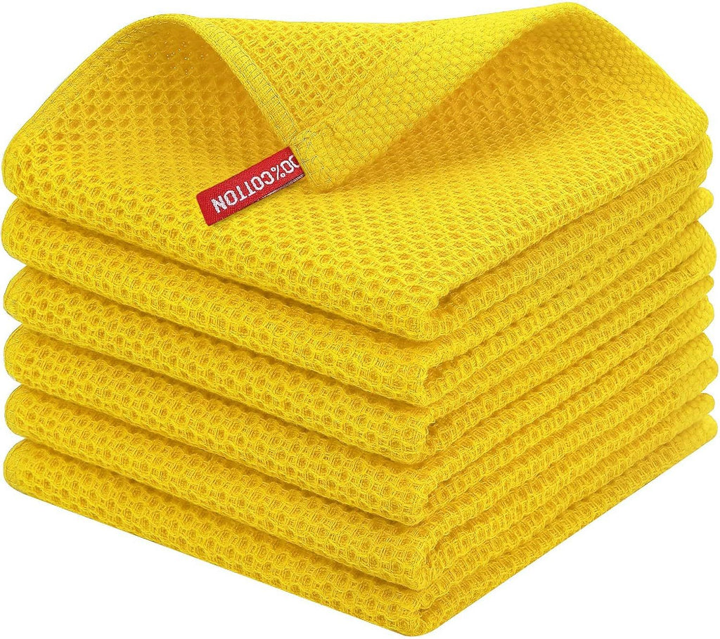 100% Cotton Waffle Weave Kitchen Dish Towels