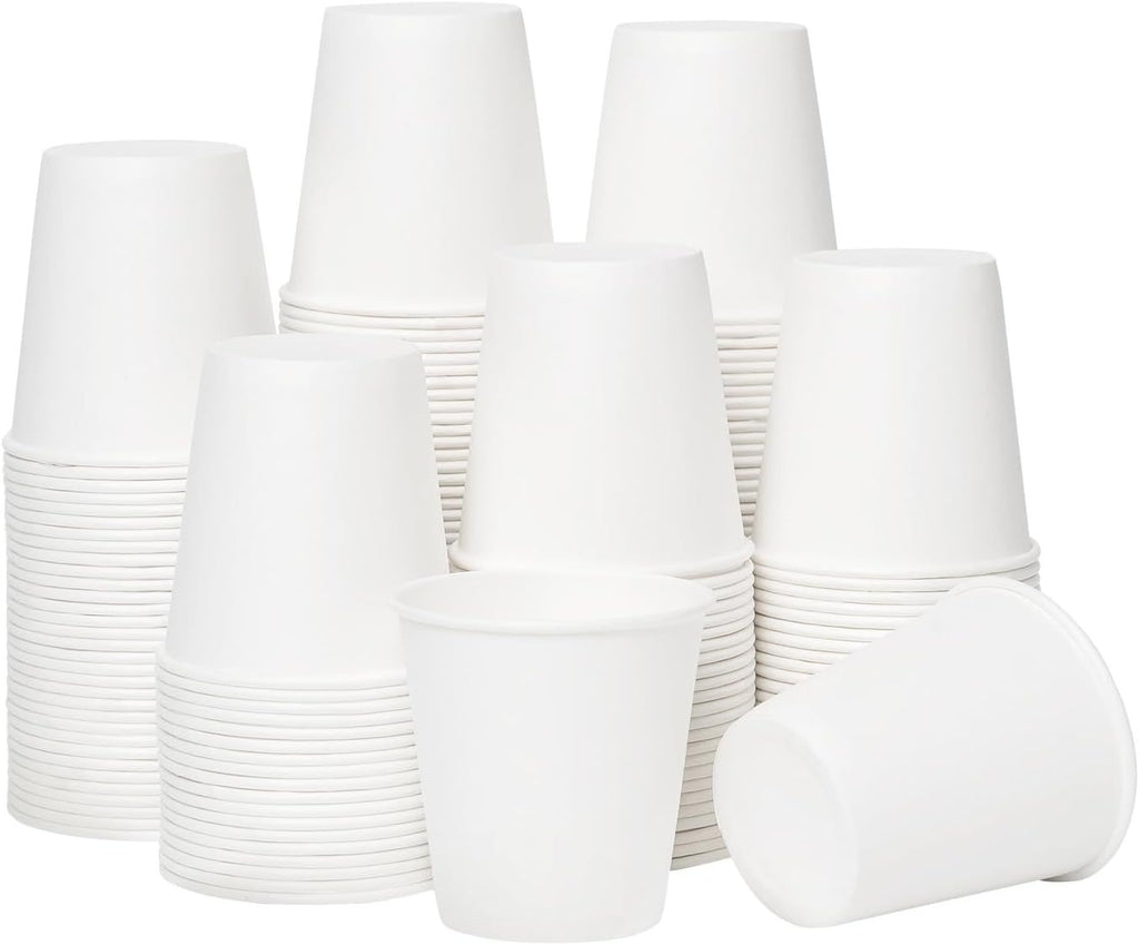 [100 Pack] 3 oz Bathroom Paper Cups, Disposable Paper Cups, Mouthwash Cups, Paper Coffee Cups, Ideal for Bathroom