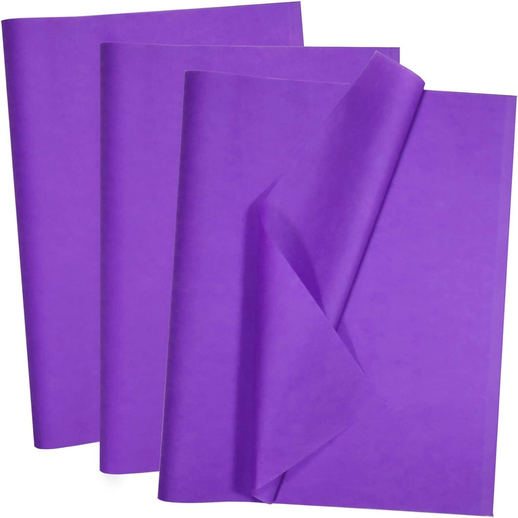 100 Sheets Purple Tissue Paper 14 x 20 Inches Purple Tissue Paper Bulk for Weddings Birthday DIY Project Wrapping Crafts Decor