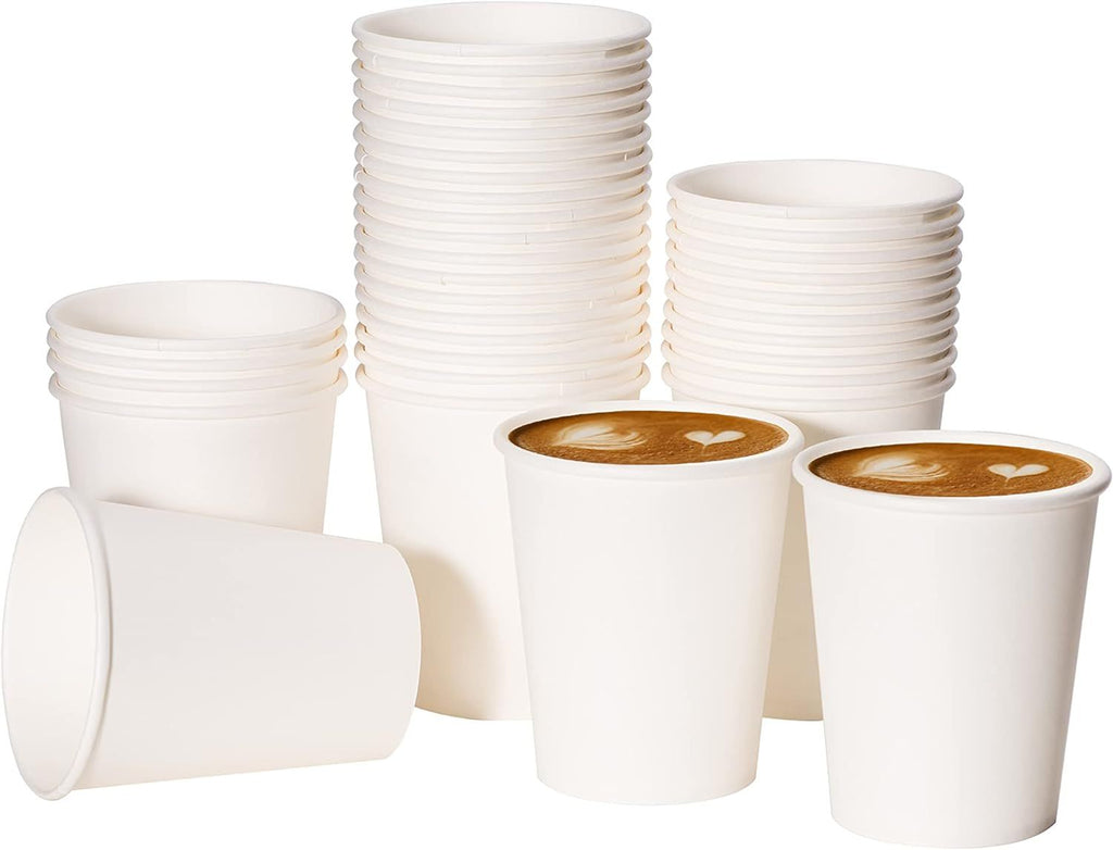 1000 pack 8 oz Paper Coffee Cups Disposable, Hot Coffee Cups 8oz, Office Coffee Cup (8 oz 1000 pack) (white, 1000)