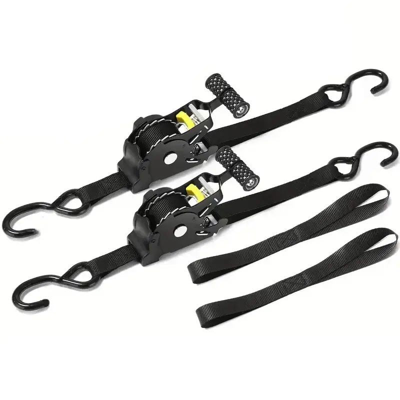 2-piece 1"x10" automatic stretching tensioner. Automatically fasten the cargo binding ratchet. -1500 pounds of breaking strength
