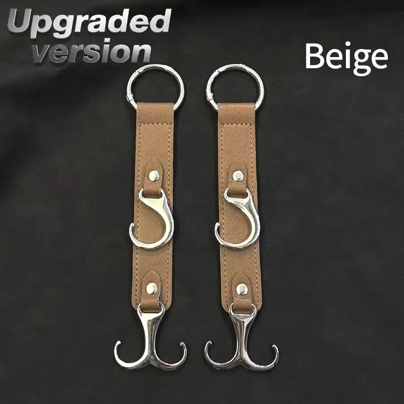 2 Pieces PU Car Hooks, Car Seat Cushion Hooks, Car Seat Back Storage Hooks, Faux Leather Car Hooks, Multi-functional Car Headrest Hooks, Car Seat Storage Boxes, Universal Car Seat Hooks for