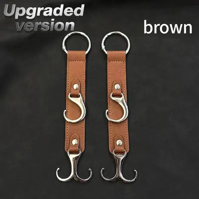 2 Pieces PU Car Hooks, Car Seat Cushion Hooks, Car Seat Back Storage Hooks, Faux Leather Car Hooks, Multi-functional Car Headrest Hooks, Car Seat Storage Boxes, Universal Car Seat Hooks for