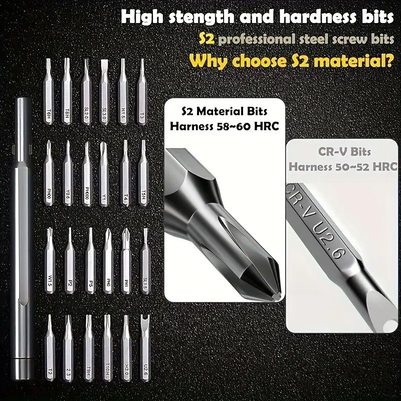 24-in-1 Precision Set Mobile Phone Repair Disassembly Tools Multifunctional Screwdriver Combination Set Household Screwdriver Special-shaped Bits Computer And Mobile Phone Disassembly And Repair Preci