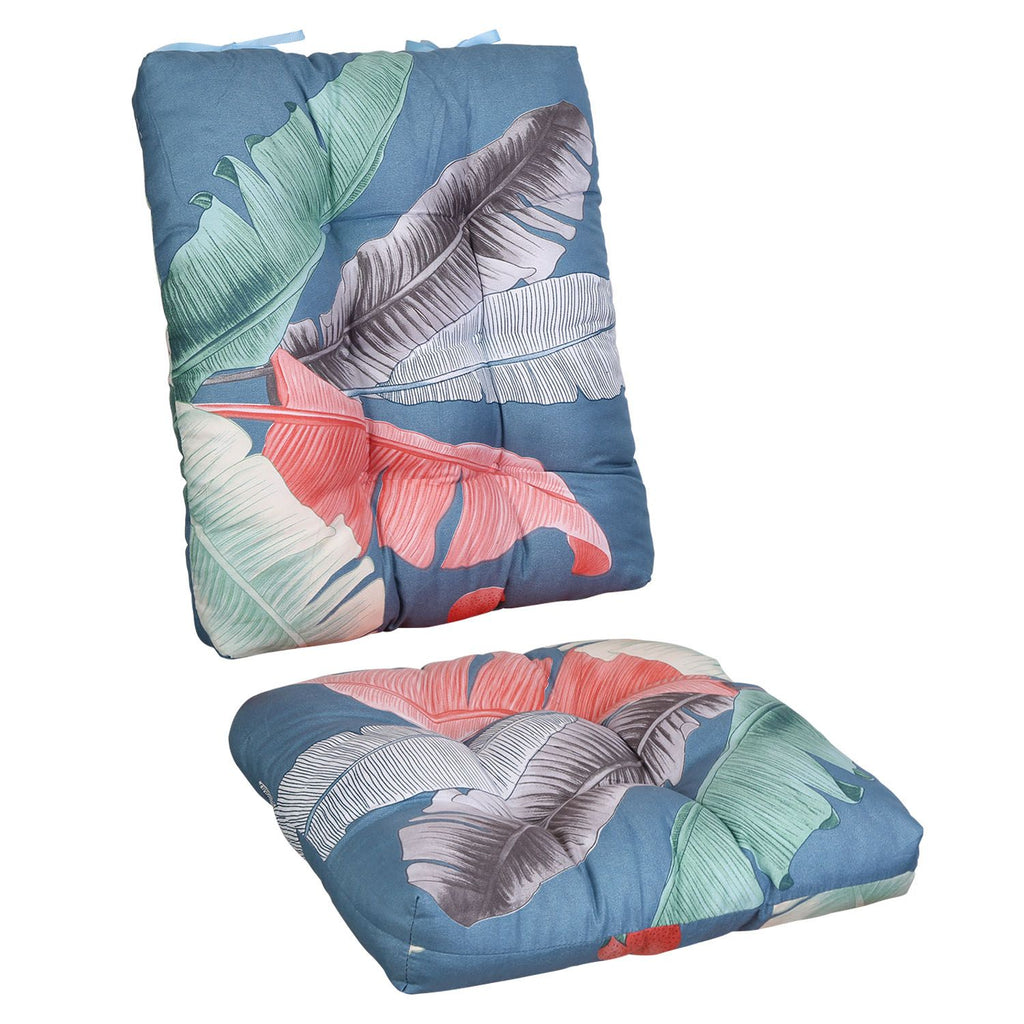 2Pcs/Set 1Pc Back Cushion and 1Pc Seat Cushion Rocking Chair Cushion Upper And Lower Back And Seat Sets