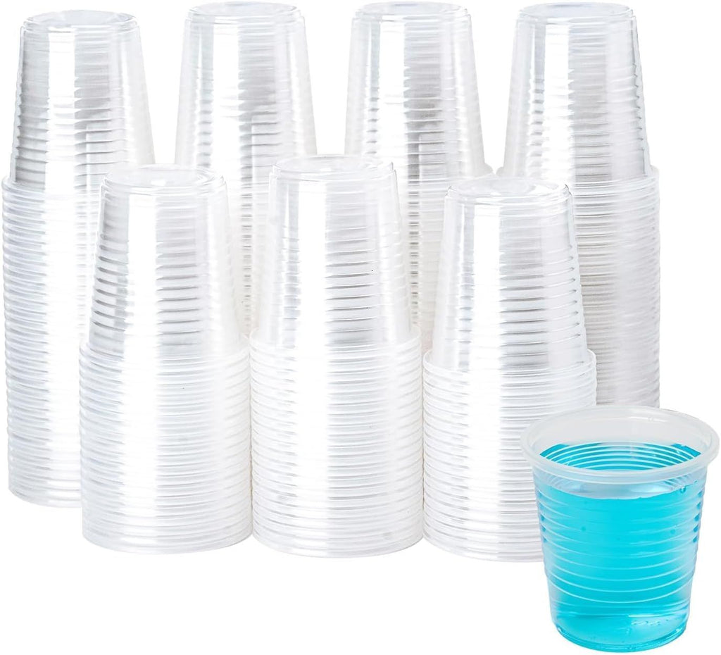 3 oz Plastic Cups, 2000 Pack - Clear Disposable Drinking Water Cups for Cold Beverages, Ideal for Party