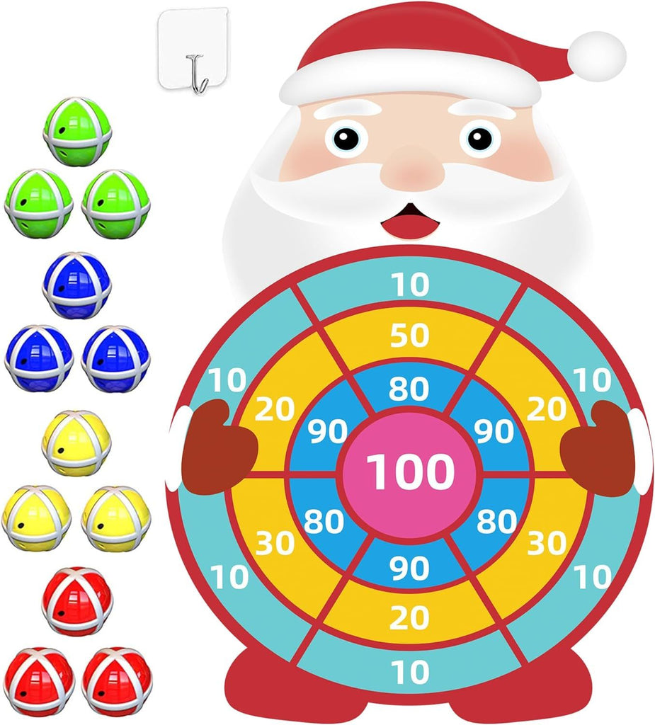 30' Christmas Games Toys Gifts for Kids, Large Santa Claus Dart Board Game, Christmas Party Supplies Indoor Outdoor Decor, Xmas Birthday Gifts for Boys Girls, Kids Party Favors Stocking Stuffers