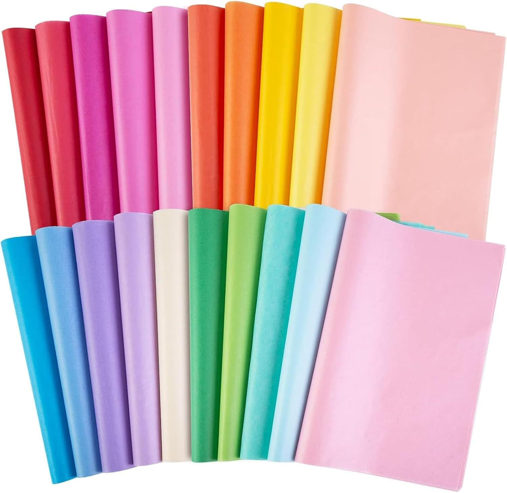 330 Sheets Tissue Paper, 14x10 Inch Multicolor Wrapping Tissue Paper for Gift Bags Holiday Birthday DIY Crafts Project 20 Colors
