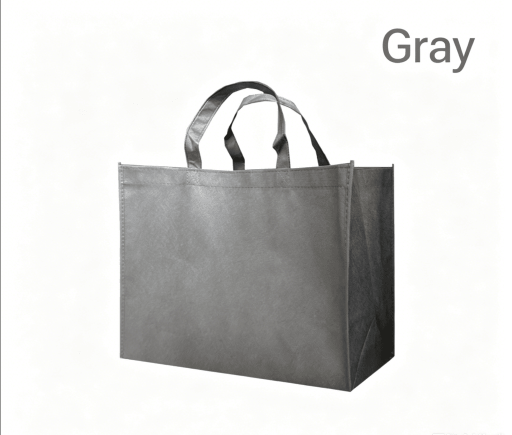 4 Pack Reusable Non-Woven Grocery Tote Bags, Large Waterproof Eco Friendly Shopping Bags with Reinforced Handles, Blank Customizable Gift Storage Totes for Supermarket