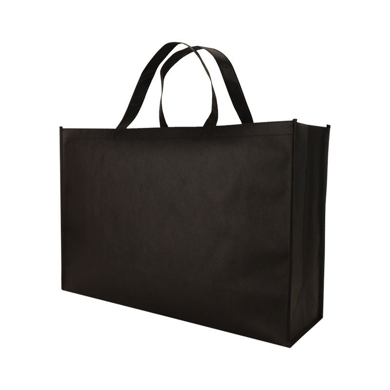 4 Pack Reusable Non-Woven Grocery Tote Bags, Large Waterproof Eco Friendly Shopping Bags with Reinforced Handles, Blank Customizable Gift Storage Totes for Supermarket