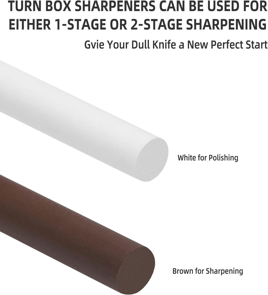 4-Rod Turn Box, Ceramic Sharpener Rod from Kitchen Sharpening Tool, Portable Manual Ceramic Sharpening Rod