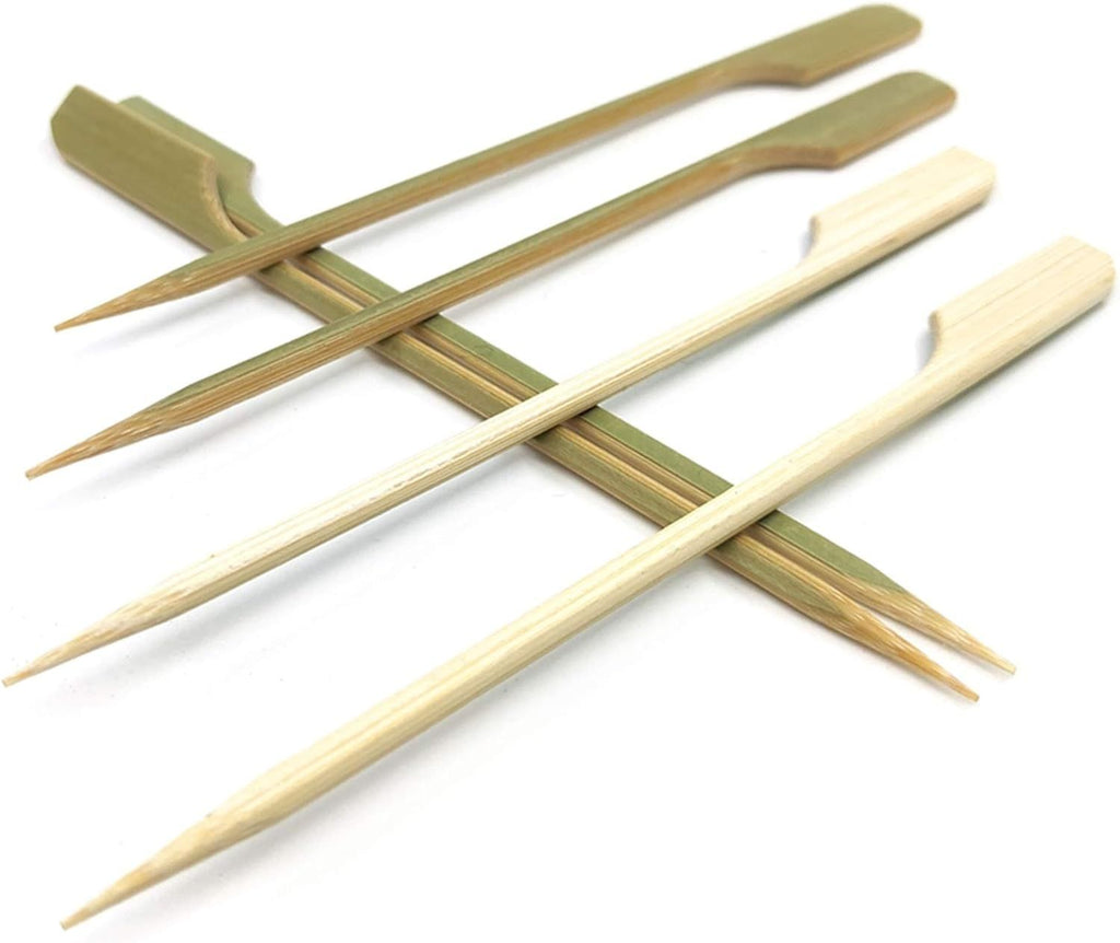 4.7 inch Bamboo Paddle Picks Skewers Toothpicks for Cocktail ,Appetizers ,Fruit ,Sandwich ,Barbeque Snacks. Wood pick More Size Choices 3.5''/ 4.7''/ 7''/ 10'' (Pack of 100)