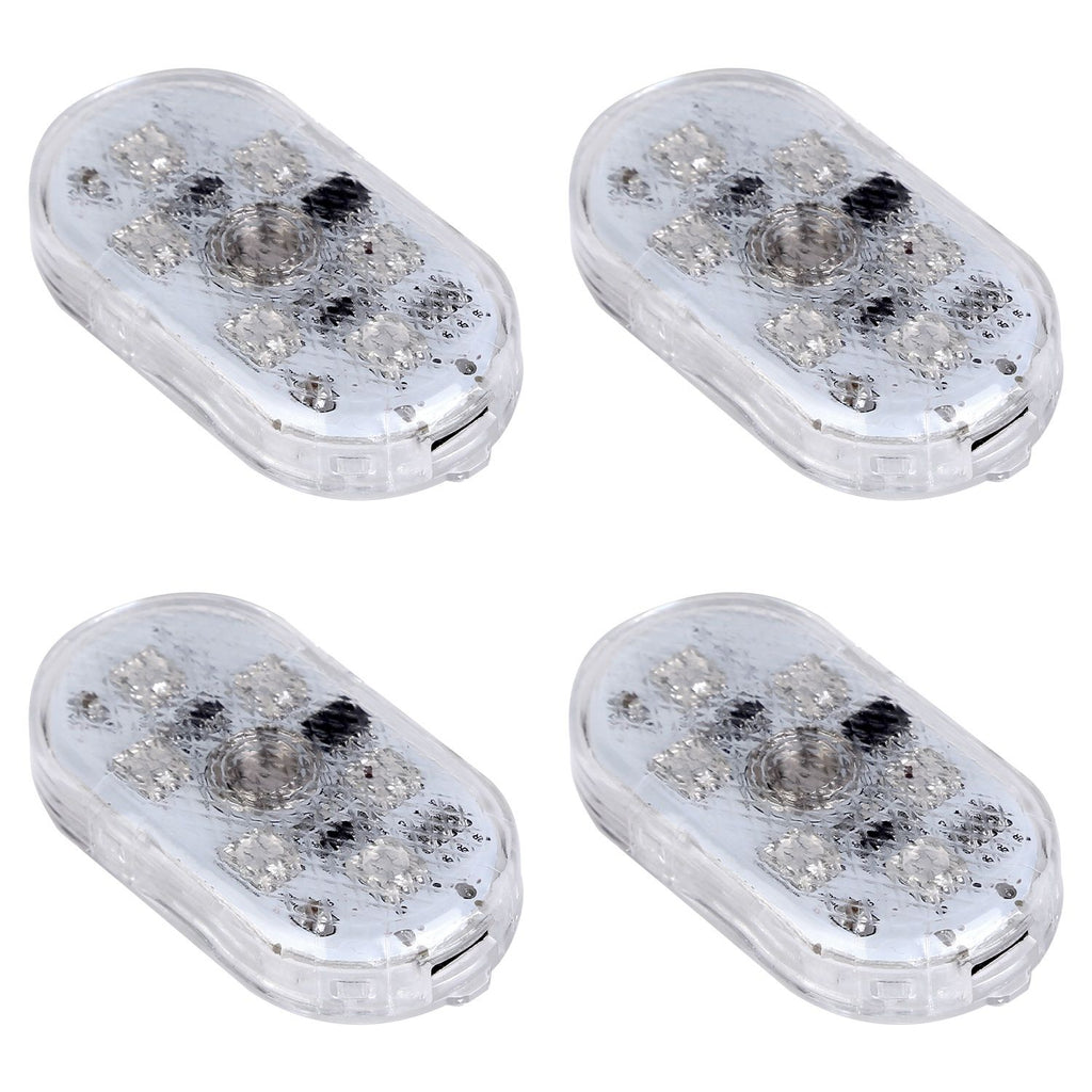 4Pcs Cordless Car Interior Light USB Rechargeable Magnetic Atmosphere Light 8 Lighting Mode Ambient Night Lamp