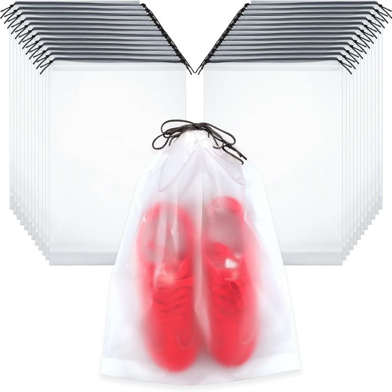 5-piece transparent drawstring travel bag, waterproof drawstring pocket, luggage, clothing, shoes, cosmetics storage and organizing bag