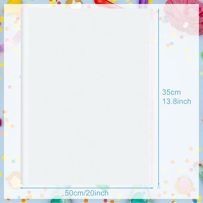 60 Sheets White Tissue Paper Bulk, PLULON Gift Wrapping Tissue Paper for Packaging 14 x 20 Inch Art Crafts for Gift Bags Decorative Floral Wedding Birthday Party Decor