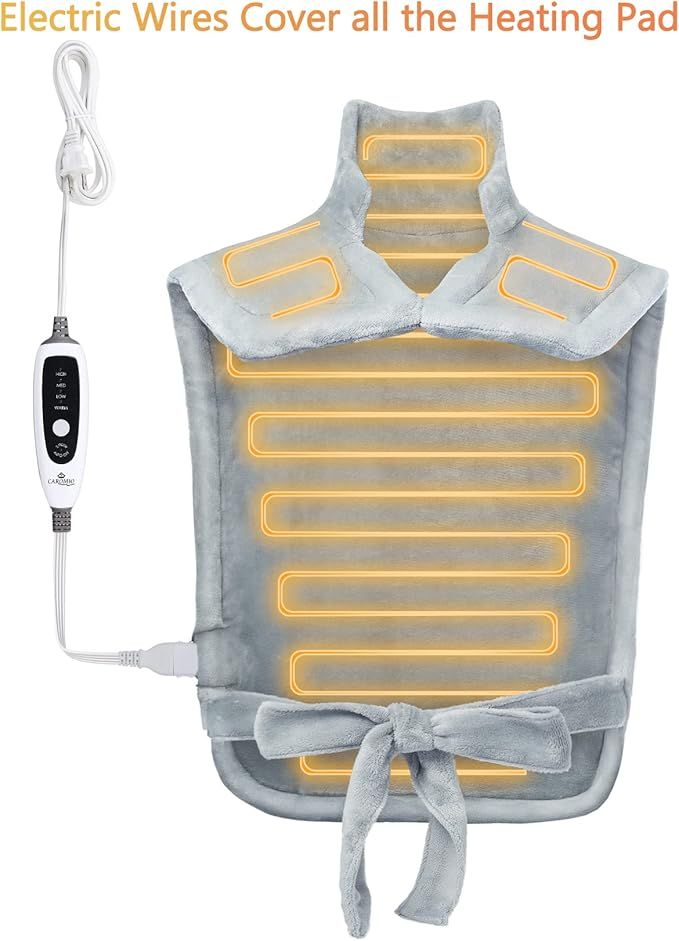 CAROMIO Heating Pad for Neck and Shoulders Weighted Electric Heating