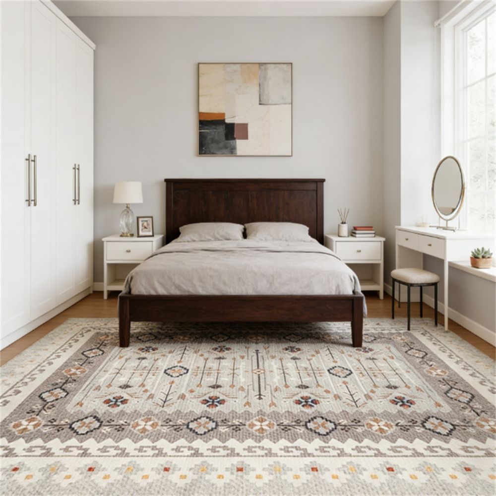 Carpet, printed carpet, suitable for living room, bedroom, dining room, brown