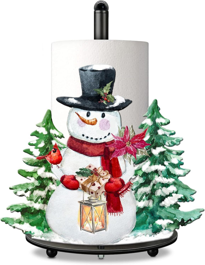 Christmas Kitchen & Bathroom Decor, Christmas Decorations for Home, Snowman Decorations Indoor - Snowman Winter Xmas Paper Towel Holder Stand Accessories