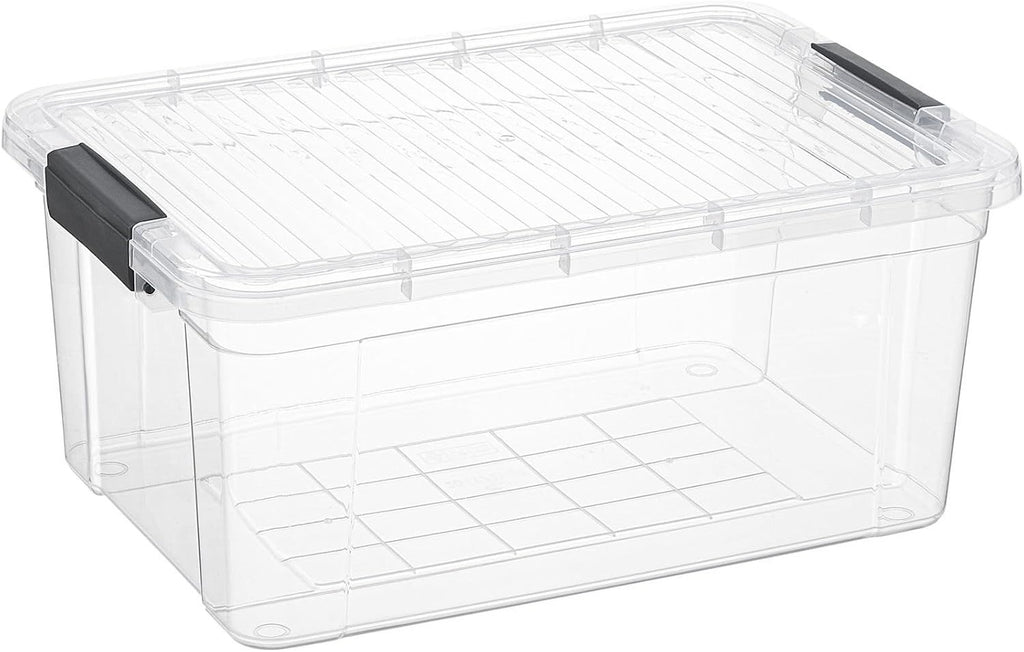 Clear Storage Container with Lid, 16 Quart Plastic Bin for organization, Non-Toxic, BPA Free, Odor-Free, Stackable Latch Box organizer for Home, Dorm, Classroom, Garage, Closet (16 Quart)