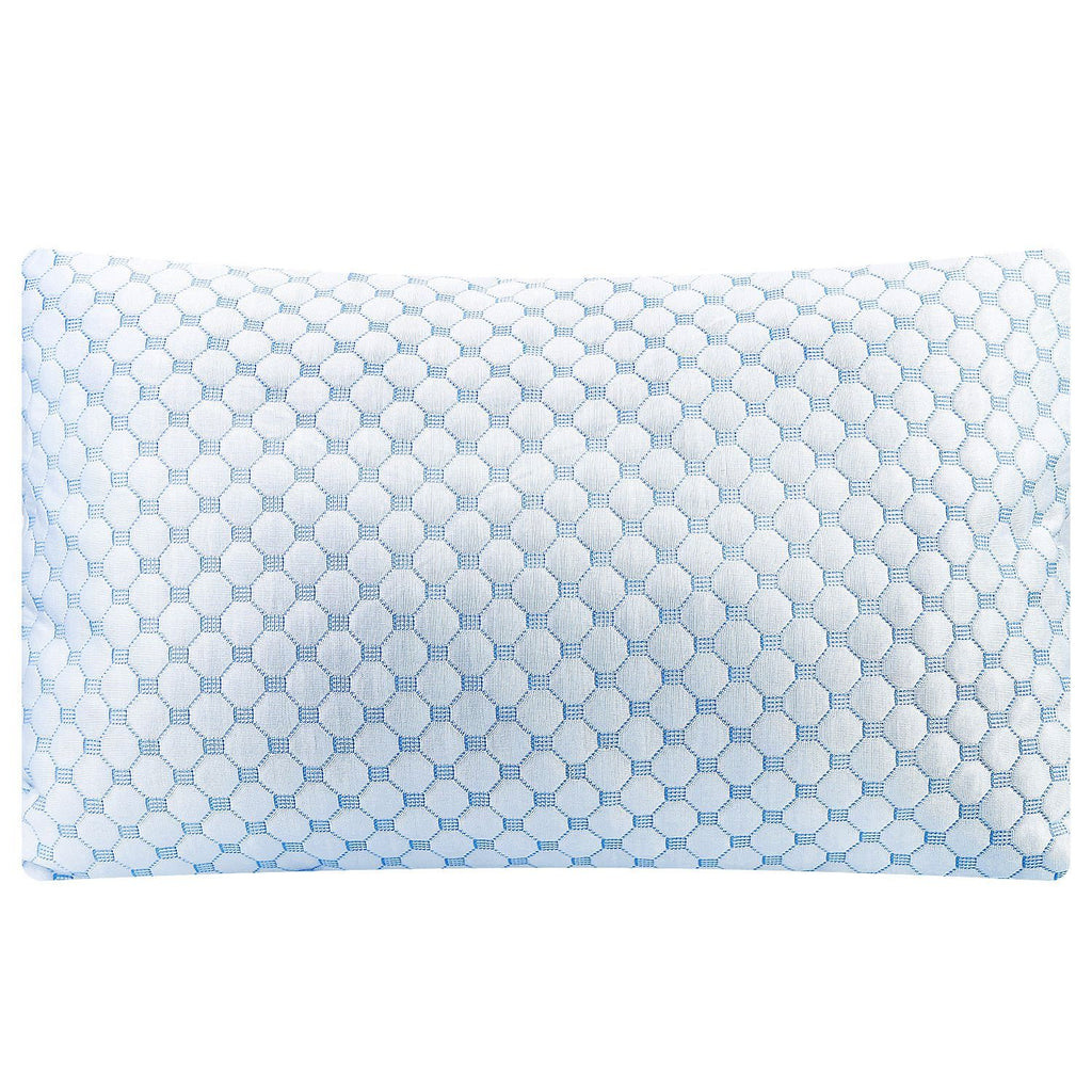 Cooling Memory Foam Pillow Ventilated Soft Bed Pillow with Cooling Gel Infused Memory Foam Heat Moisture Reducing Cooling Fiber Breathable Machine Washable