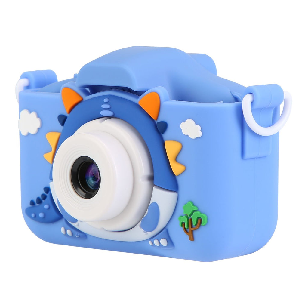 Dinosaur Kids Selfie Camera Cartoon Camera 48MP 1080P HD Digital Camera with Cartoon Case Card Reader 32G MMC Card for Boys Girls Aged 6+ Years Old