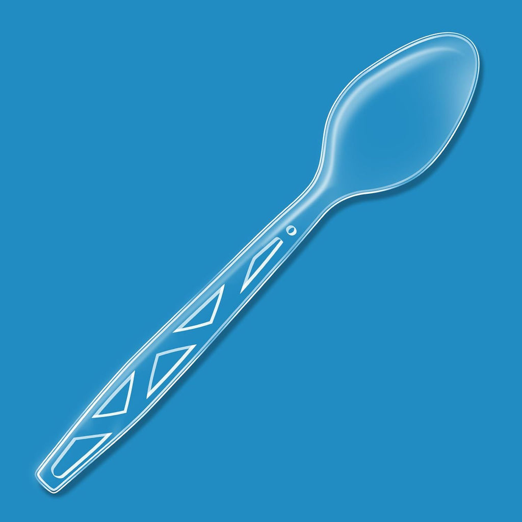 Disposable Clear Plastic Spoons, Premium Quality, 48 Count