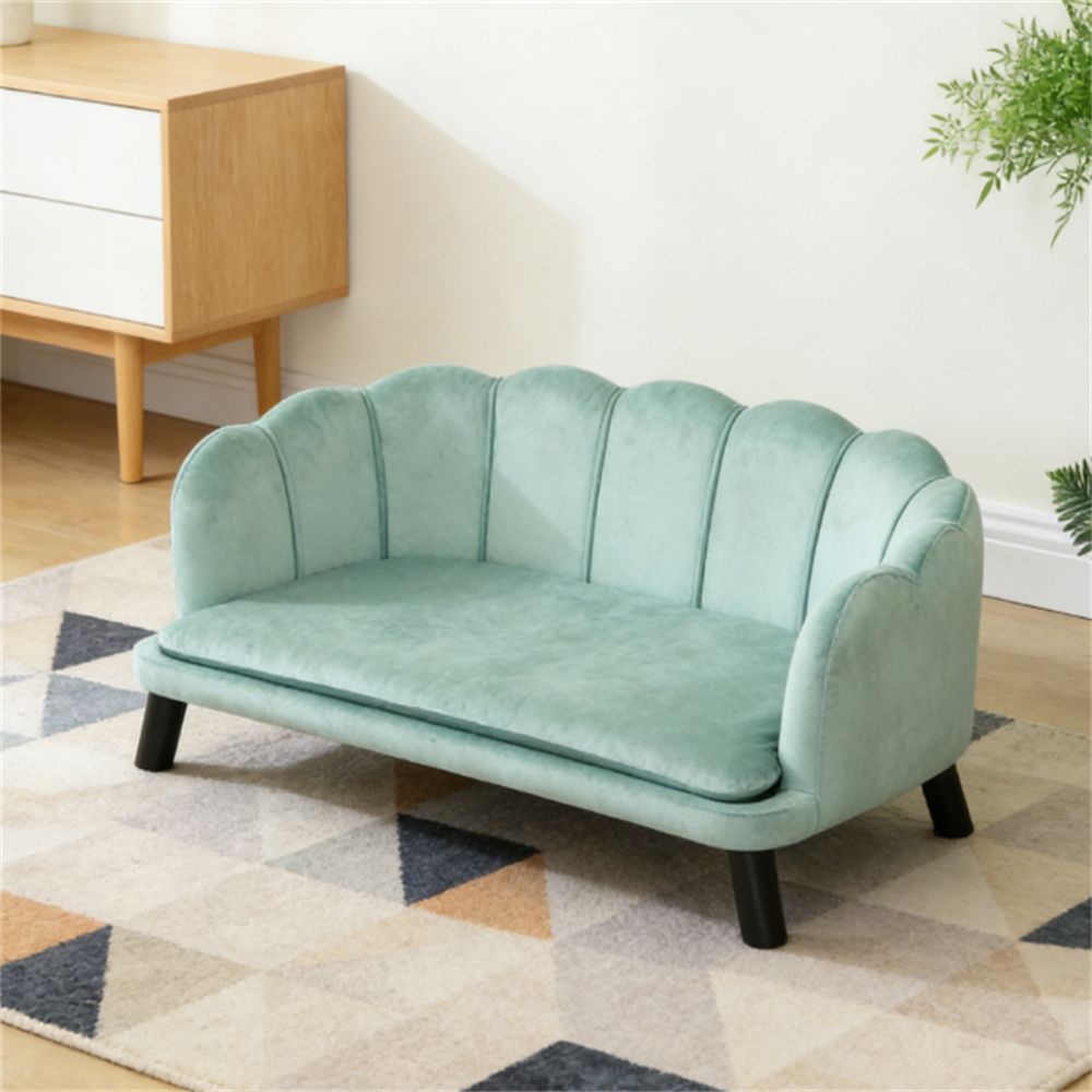 Dog sofa, pet bed, with four wooden legs, structurally stable