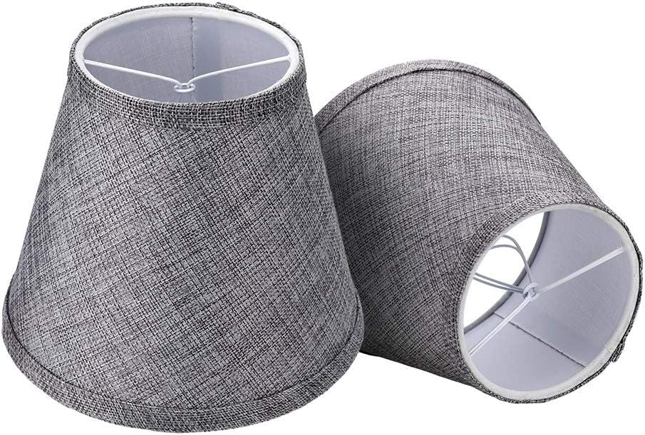 Double Mesh Small Lamp Shade Clip On Bulb Set of 2 for Candelabra Bulbs