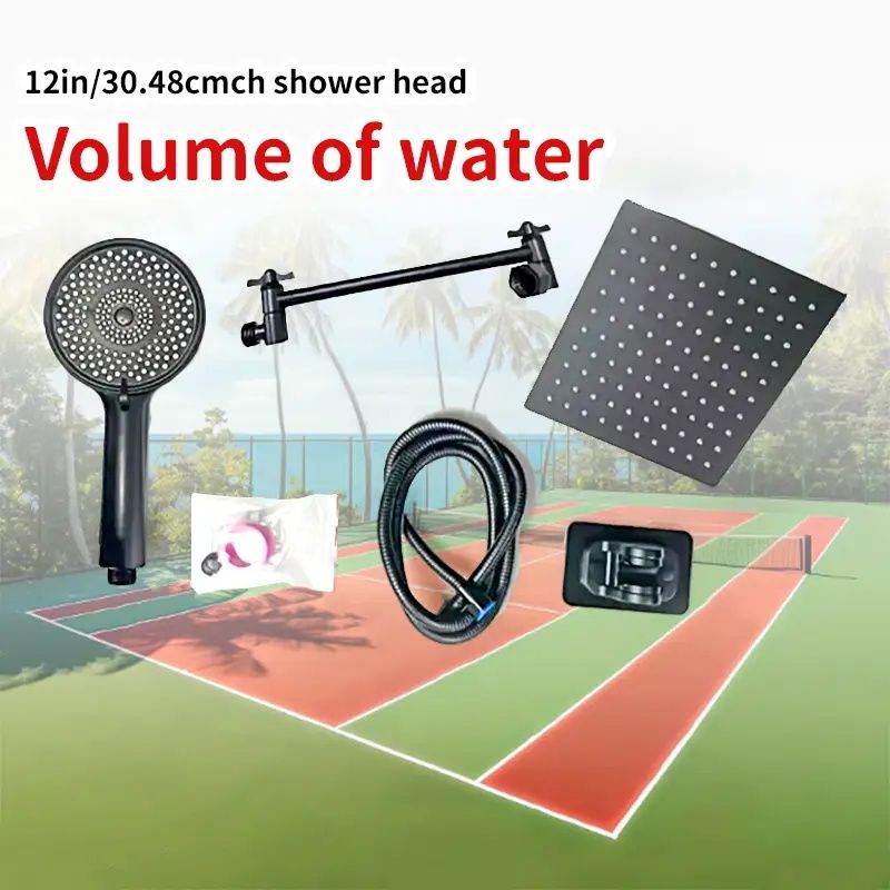 Dual-Size Luxury Shower Set - 8" or 10" Square Head + 3-Mode Handheld for Custom Spray