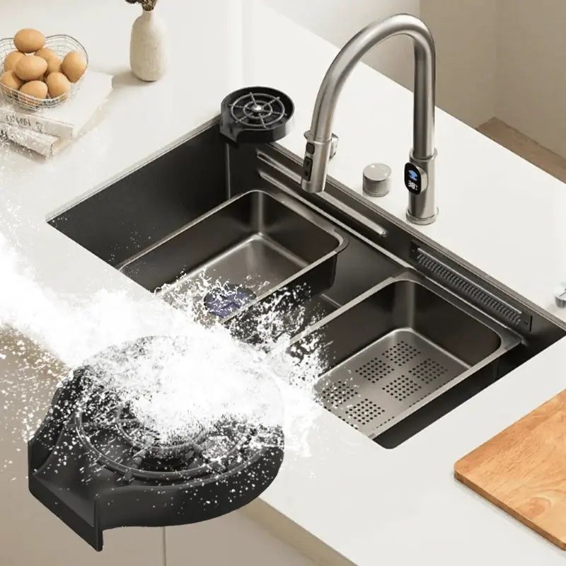 Easy-to-press automatic cup cleaning kit - perfect for homes, cafes and restaurants - requires no electricity and is durable plastic