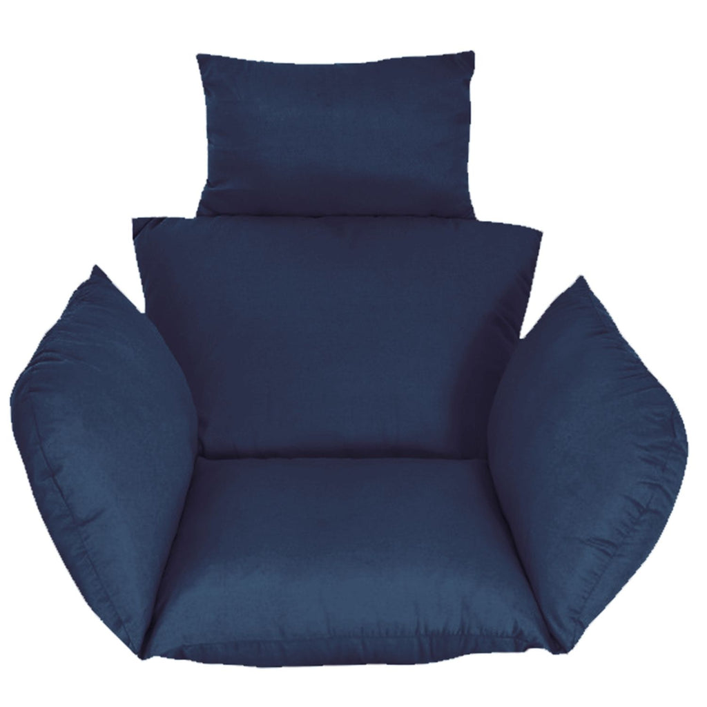 Egg Chair Cushion Hanging Basket Seat Cushion Thicken Soft Egg Swing Chair Pad Hanging Egg Chair Cushion with Headrest