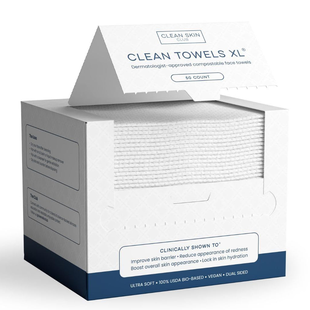 Face Towel, Disposable Face Towelette, Eczema Association Accepted, Makeup Remover Dry Wipes, Ultra Soft, 1 Pack, 50 Ct
