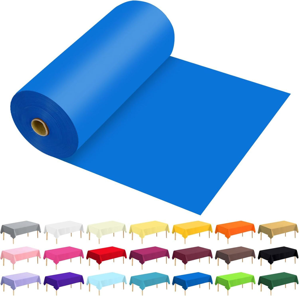 Feet Plastic Table Cover Roll Premium Disposable Plastic Tablecloth for All Type/Shape Tables