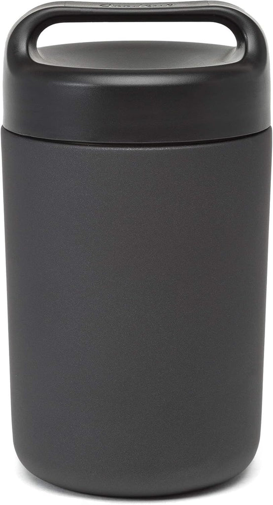 Goodful Stainless Steel Food Jar, Double Wall Vacuum Sealed Insulated Food Storage Container with Carry Handle Lid, 16-Ounce, Gray