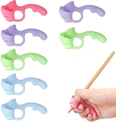 Grips for Pencil for Kids andwriting,H 8 Pcs Pen Grips, Ergonomic Pencil Grippers Holder for Kids, Writing Posture Correction with Cushion for Toddlers, Adults, Preschooler, Special Education Supplies