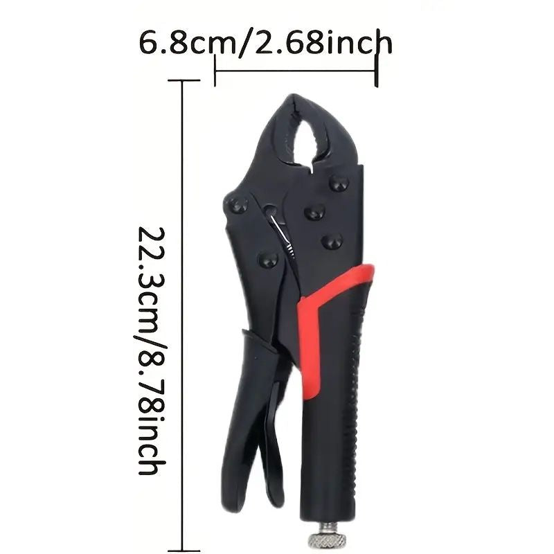 Heavy Duty 8in-10in Multi-Purpose Locking Clamp | Industrial Grade General Purpose Pressure Clamp With Forged Steel Jaws And 360° Swivel Base - Manually Adjustable Vise Grip For Welding, Woodworking,