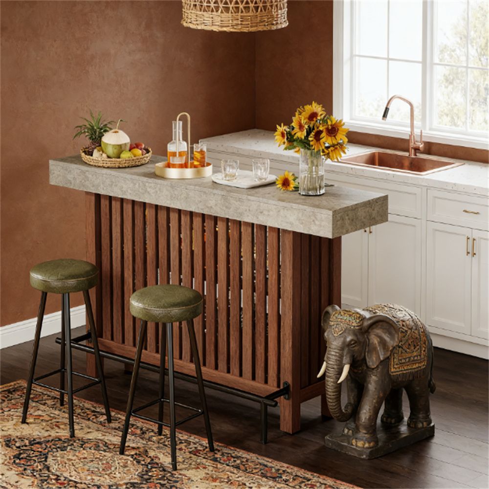 Home bar table, modern bar table, can also be used as a dining table for dining or chatting.