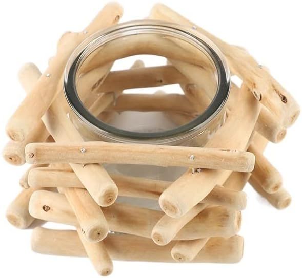Hurricane Candle Holder Modern Minimalist Driftwood Candle Holder Handmade candleware