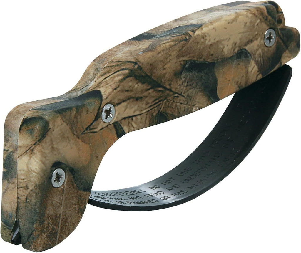 Knife Sharpener, Ergonomic Comfortable Handle, Compact & Easy to Use, Restore and Hone Straight & Serrated Knives, Camo