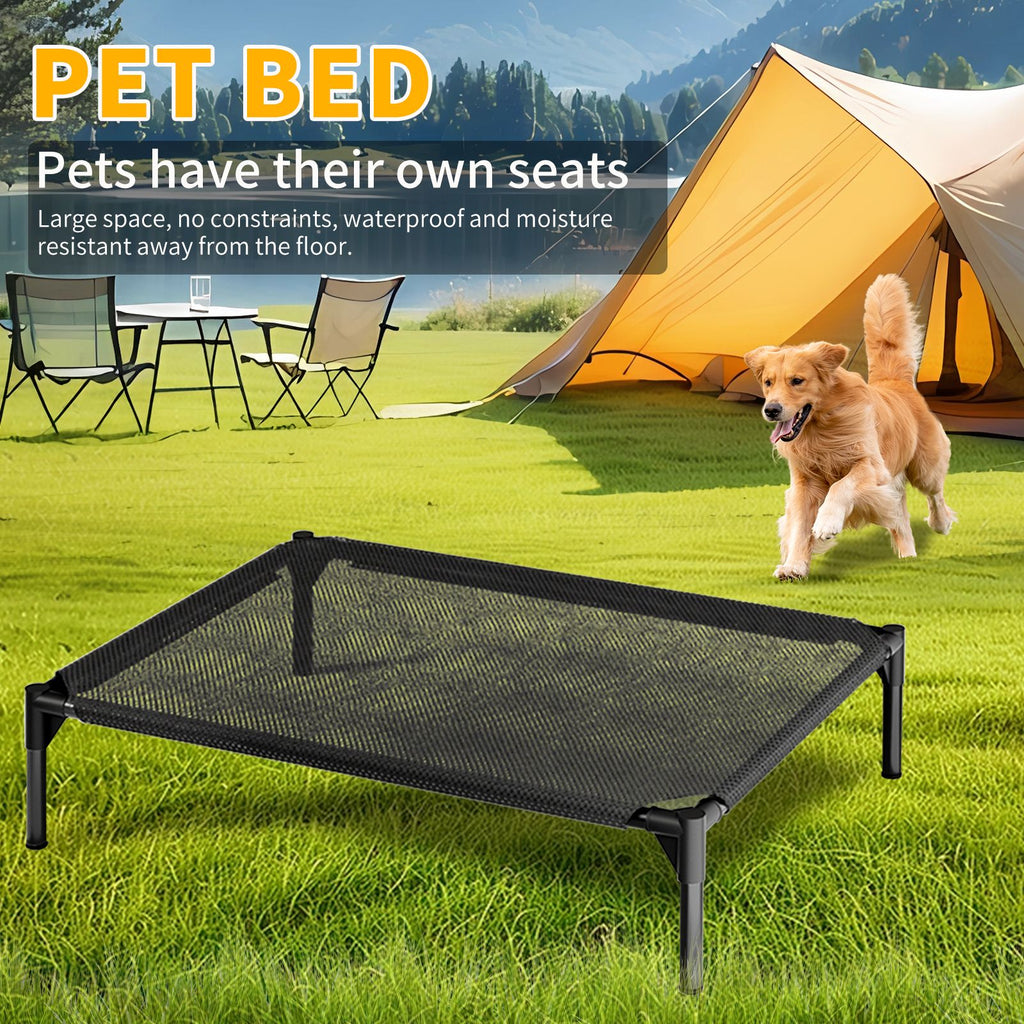 L-shaped mesh breathable pet bed, removable and washable, dog and cat beds, cool and non slip in spring and summer, lightweight and foldable, suitable for large dogs both indoors and outdoors