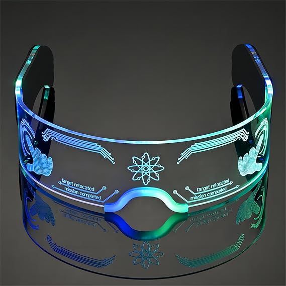 Led Light Up Glasses For Party LED Glass For Kids Adult Futuristic Sunglasses Multi Color