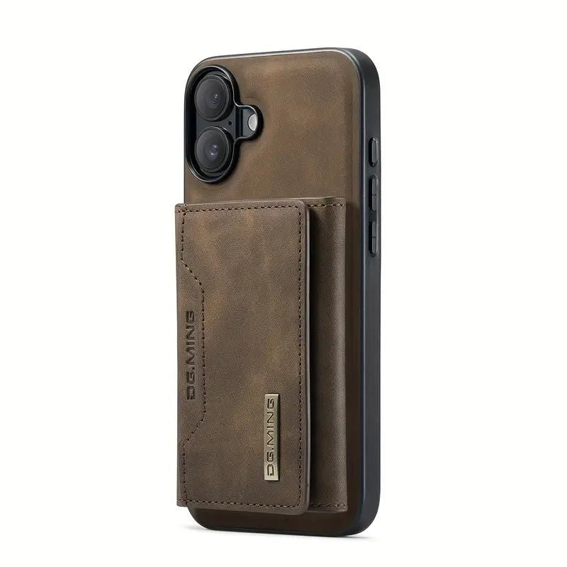 M2 Magnetic Card Holder Protective Cover - For iPhone 16 Pro Max & 15 Pro Max - Split Mobile Phone Case - - Protects Phone & Holds Cards - Great Gift for Tech Lovers.(Iphone 16 pro(6.1inches)2024)