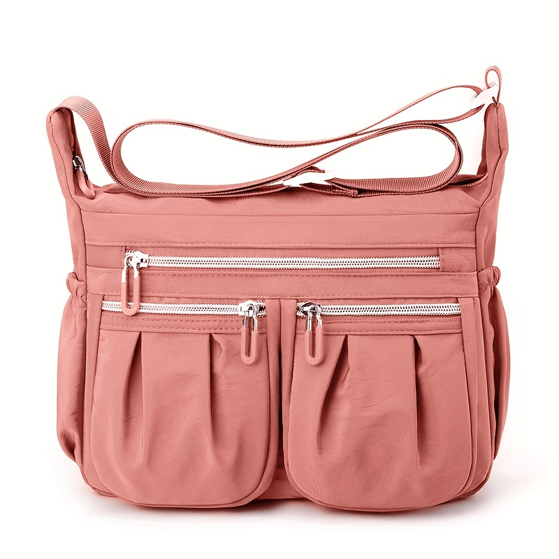 NICOLE & DORIS Women's Cross-body Bags Casual Shoulder Bag Multi Pocket Fashion Satchel Bag Nylon Side Bag