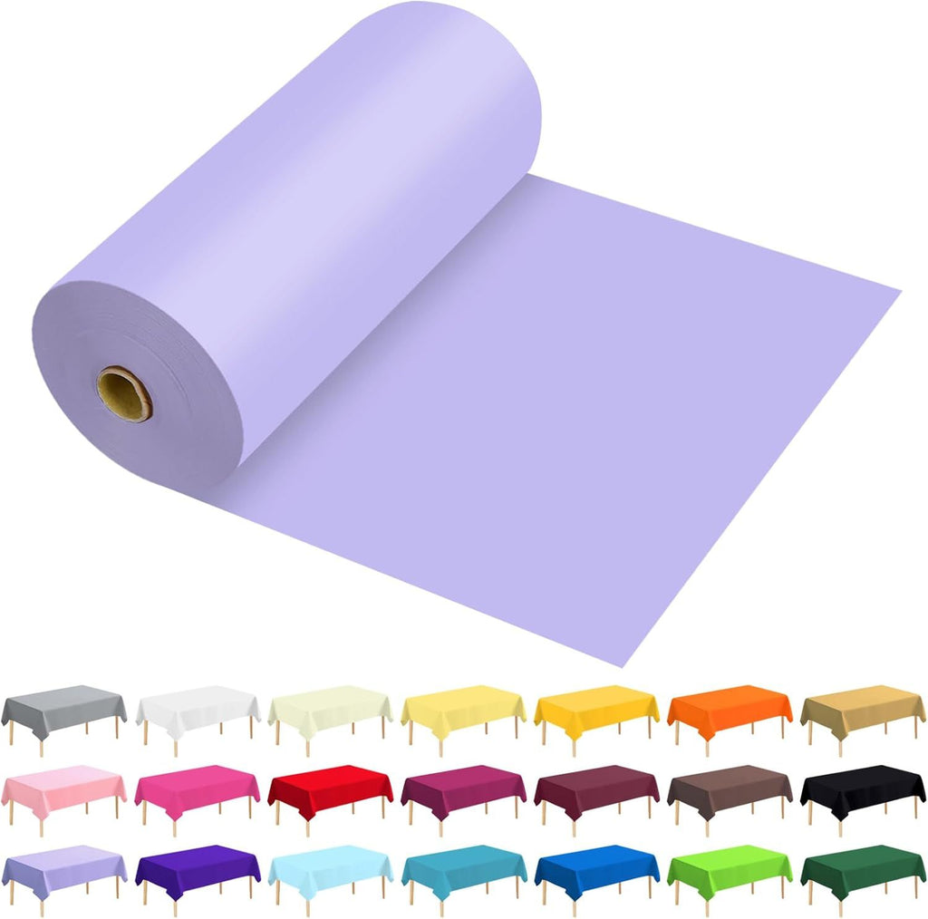 Plastic Table Cover Roll Premium Disposable Plastic Tablecloth for All Type/Shape Tables