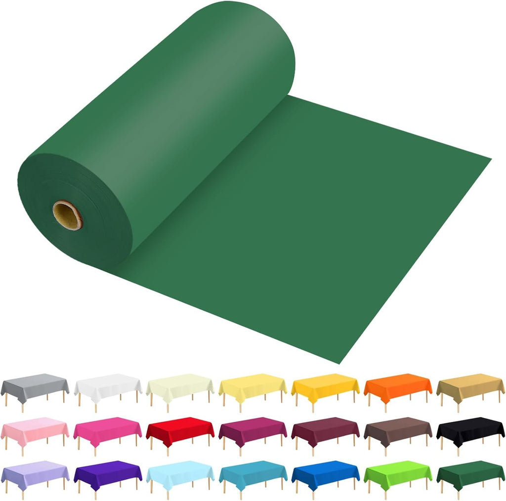 Plastic Table Cover Roll Premium Disposable Plastic Tablecloth for All Type/Shape Tables