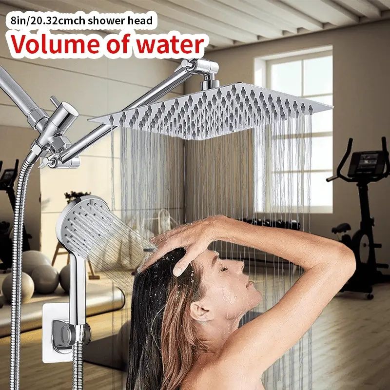 Professional  Shower Upgrade - Spa-Inspired 3-Function System with Anti-Kink Hose & Tool-Free Installation