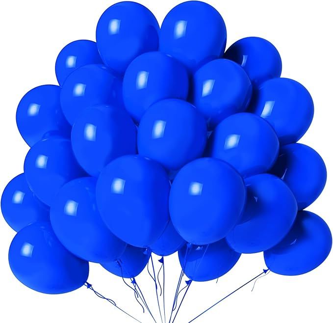 Royal Blue Balloons 100 Pack 12 Inch Blue Latex Balloons for Graduation Baby Shower Wedding Birthday Party Decorations