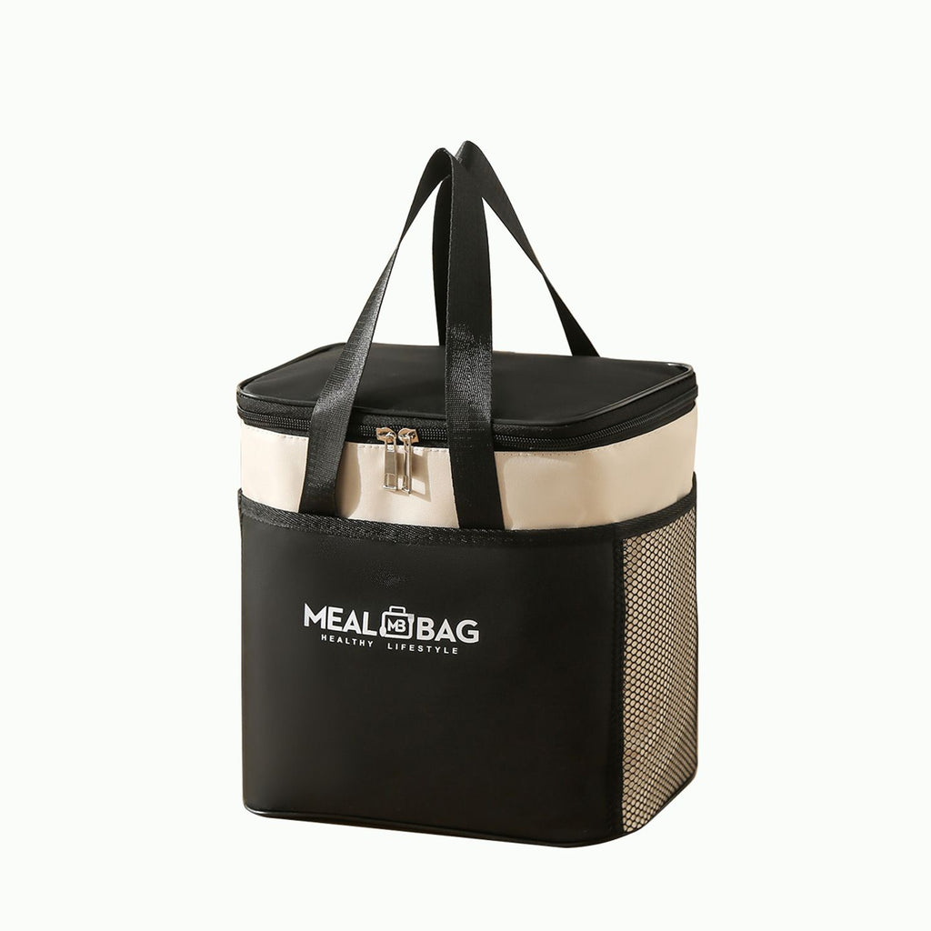 S-sized insulated storage bag, thick aluminum foil waterproof lunch cooler tote bag with reinforced handle, reusable student daily commuting food carrying bag