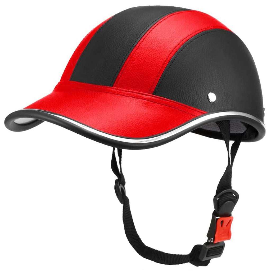 Safety Bicycle Helmet Adjustable Windproof Bike Helmet Sunshade Baseball Cap Anti UV Cycling Motorcycle Hat Leather Helmet